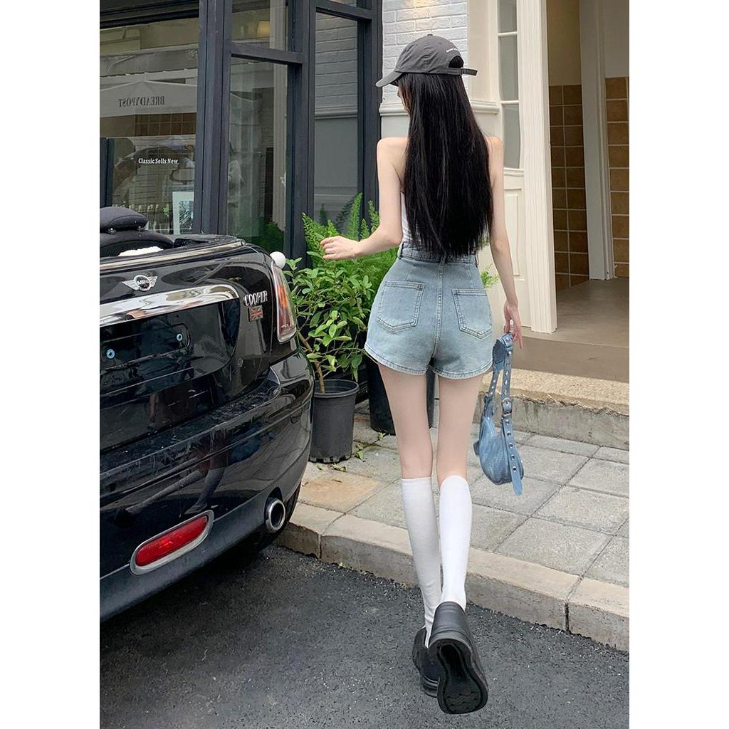 64012 Mùa Hè Phong Cách Mới Váy Denim Không Đều