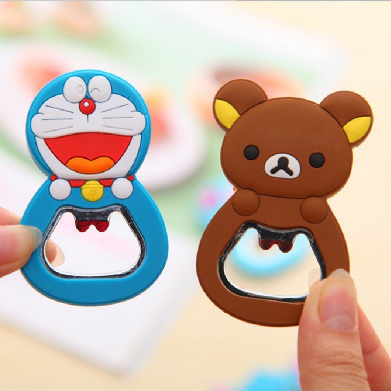 Đến Mới!! Dụng Cụ Mở Nắp Chai Bằng Silicon Họa Tiết Hoạt Hình Dễ Thương silicone