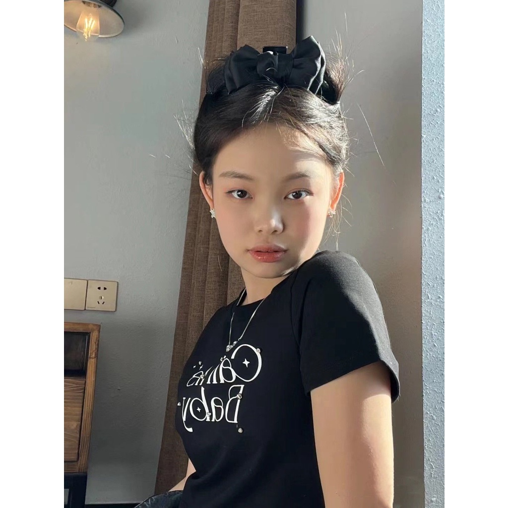 Áo Thun Tay Ngắn Phong Cách Âu Mỹ Thời Trang Mùa Hè Cho Nữ