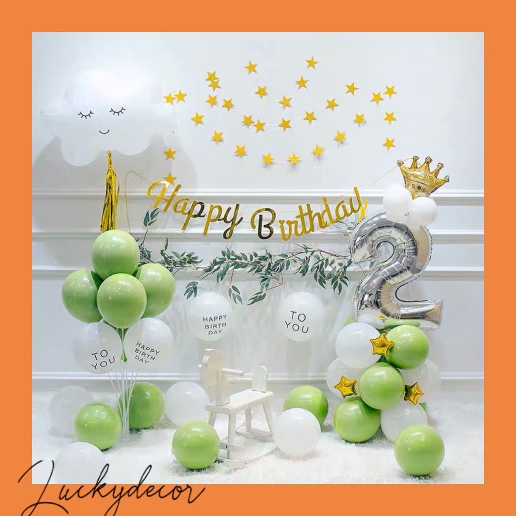 Set bóng sinh nhật, set trang trí sinh nhật Happy Birthday, bóng bay trang trí sinh nhật Hàn Quốc HN23