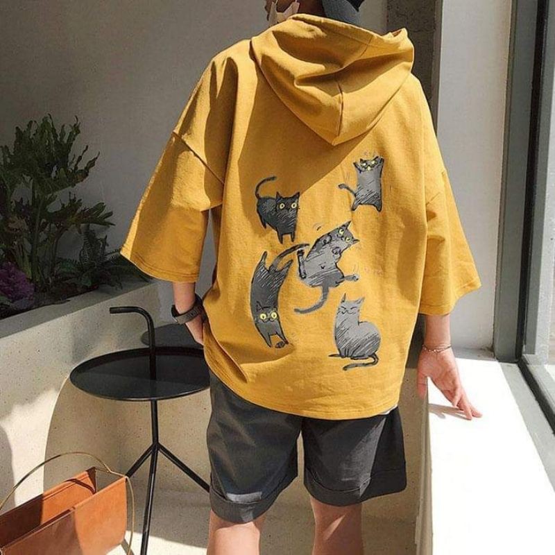 ÁO Hoodies Basic Cat, áo thun có mũ in hình Cat DA47 KIỂU GIÁNG TRẺ TRUNG SIÊU MÁT MỀM MỊN