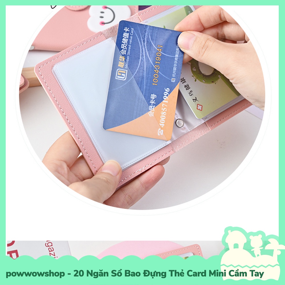 [Sẵn VN - Hỏa Tốc] 20 Ngăn Sổ Bao Thẻ Đựng Card, Amiibo Mini Cầm Tay Phong Cách Đáng Yêu Cute Style