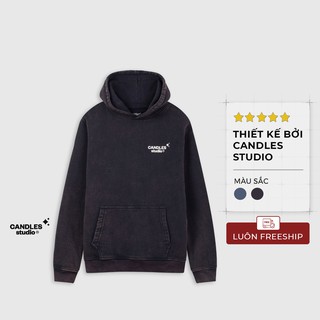 Áo Hoodie Candles Washed logo nhỏ loang màu