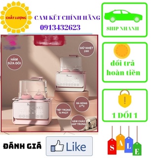 máy hâm sữa đôi, máy rã đông thức ăn và tiệt trùng bình sữa mamicare cho bé.