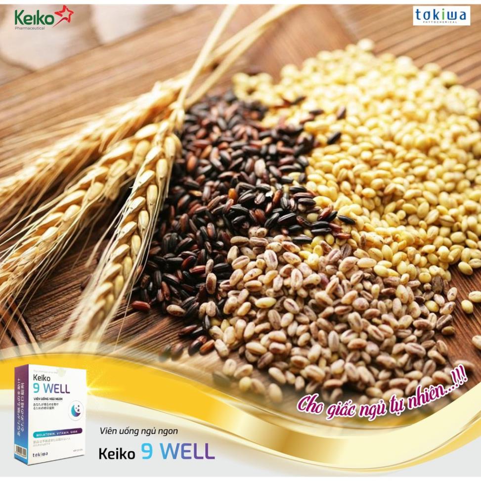Viên ngủ ngon Keiko 9 well – giúp hỗ trợ ngủ nhanh, ngủ sâu giấc, giảm mất ngủ, khó ngủ (20 viên)