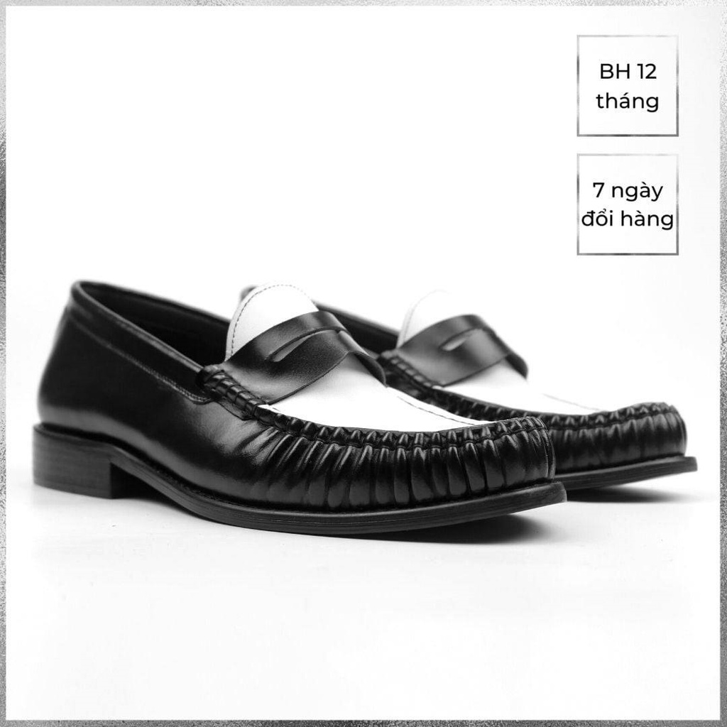 Giày công sở Penny Loafer da bò thật nguyên tấm