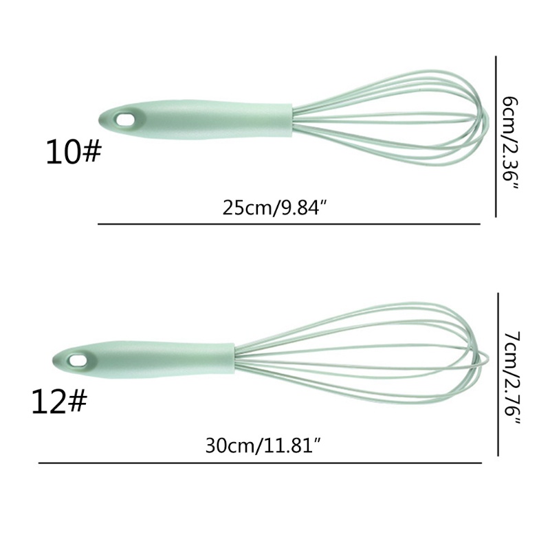 Dụng cụ đánh trứng cầm tay bằng silicone và thép không gỉ