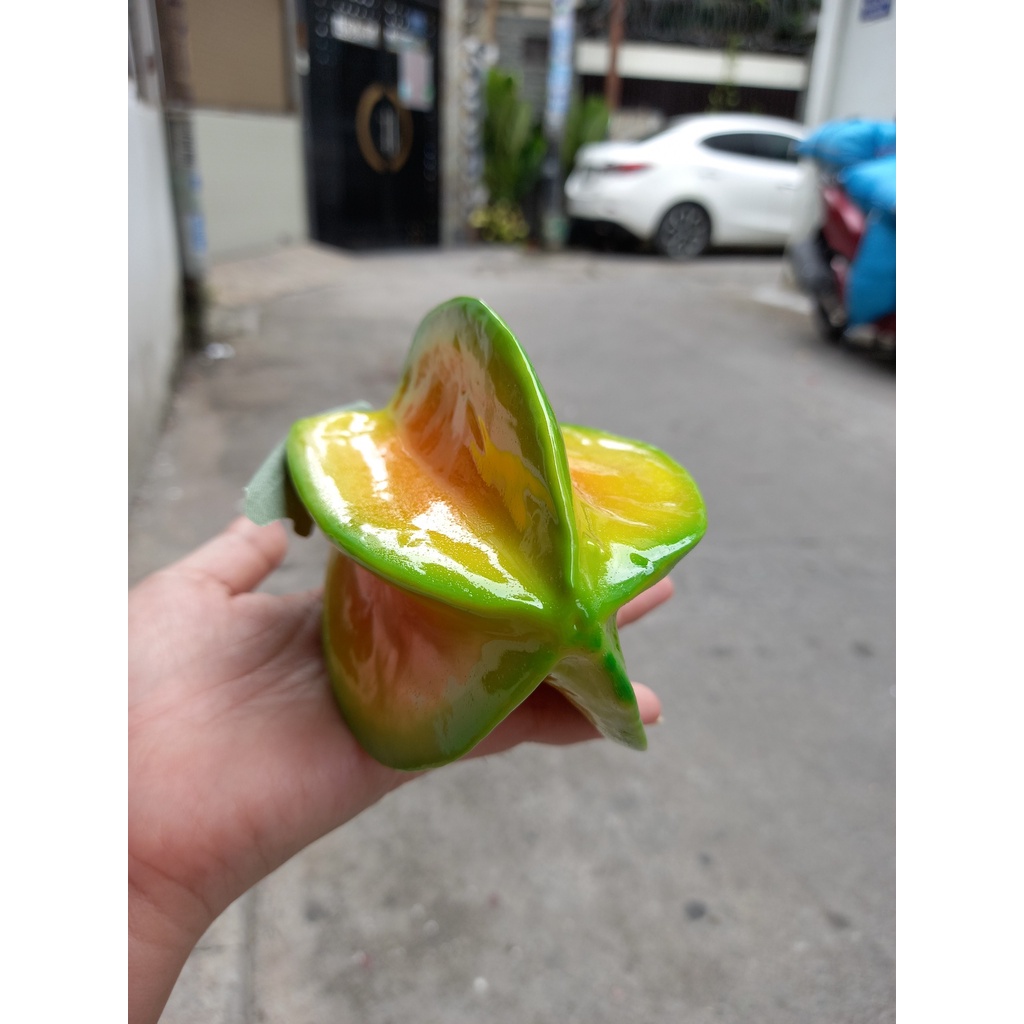 1 Quả khế giả màu vàng - trái cây giả - Hoa giả - Hương Flower