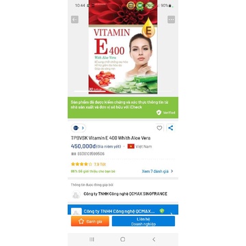 Vitamin E 400 -Hộp 30 viên