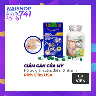Giảm cân Rich Slim - Hiệu quả với cơ địa khó, đã dùng nhiều loại - Mẫu mới 2021 giúp đẹp da, chuẩn dáng