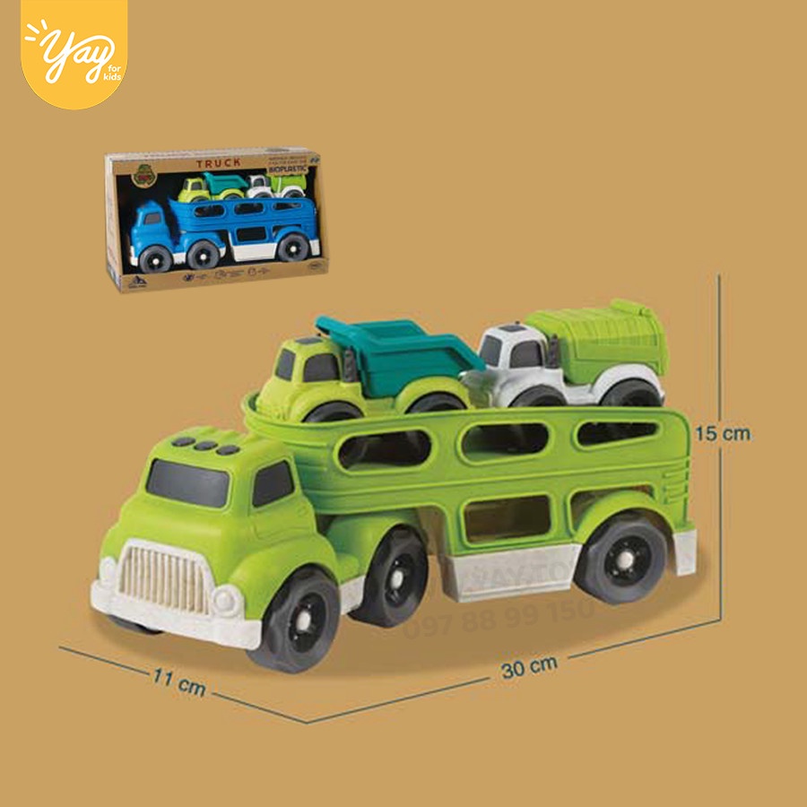 Mô Hình Xe Đầu Kéo Nhựa Lúa Mì Sinh Học Cho Bé 18m+ - GengFeng