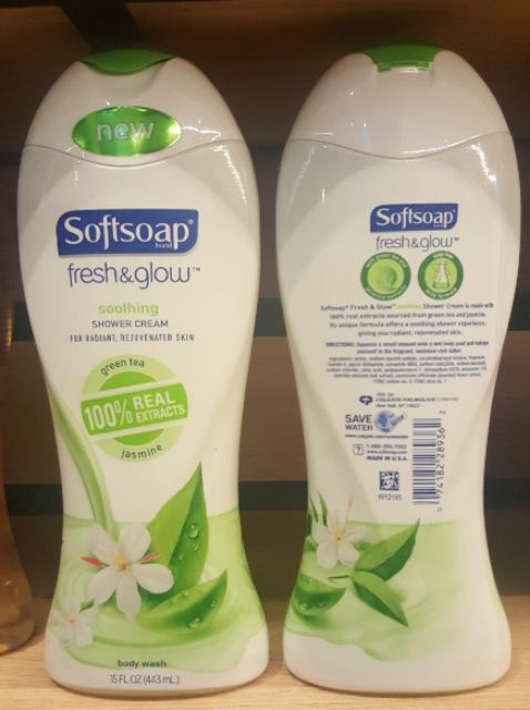 Sữa Tắm Softsoap Fresh & Glow Soothing Shower Cream Green Tea & Jasmine - Xuất xứ: USA