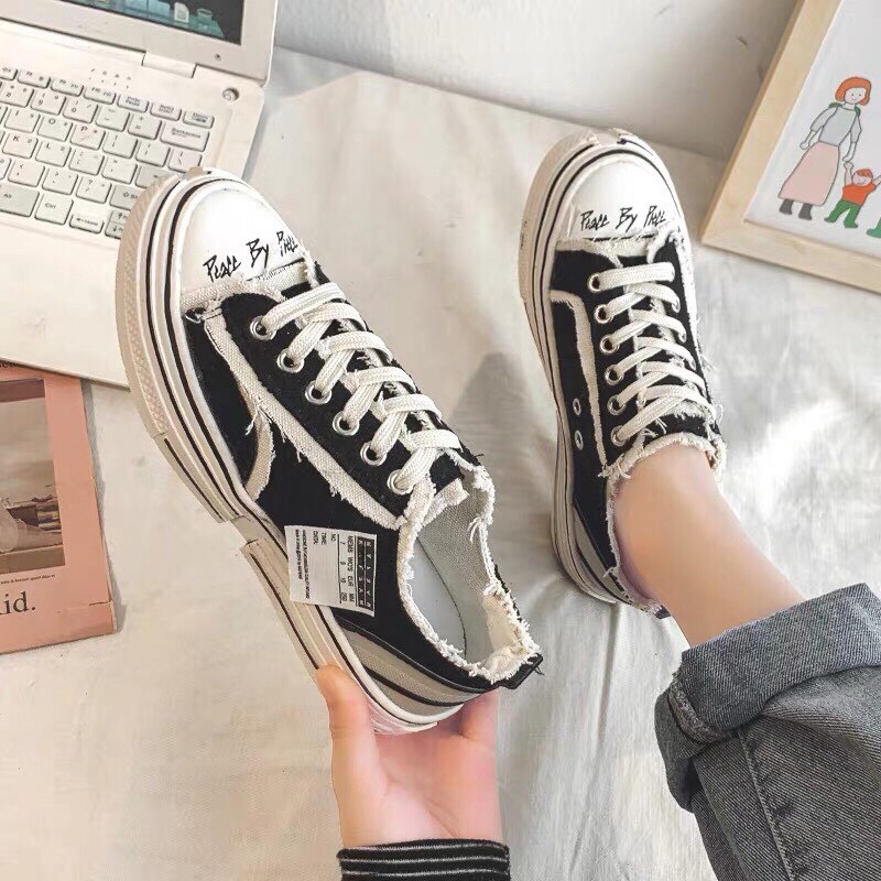 Giày thể thao nữ , sneaker phiên bản mới kiểu rách cá tính năng động - CT286