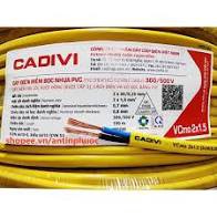 1 mét dây điện đôi mềm dẹp Oval 2 lớp bọc nhựa CADIVI VCMO đủ loại (Giao màu ngẫu nhiên)