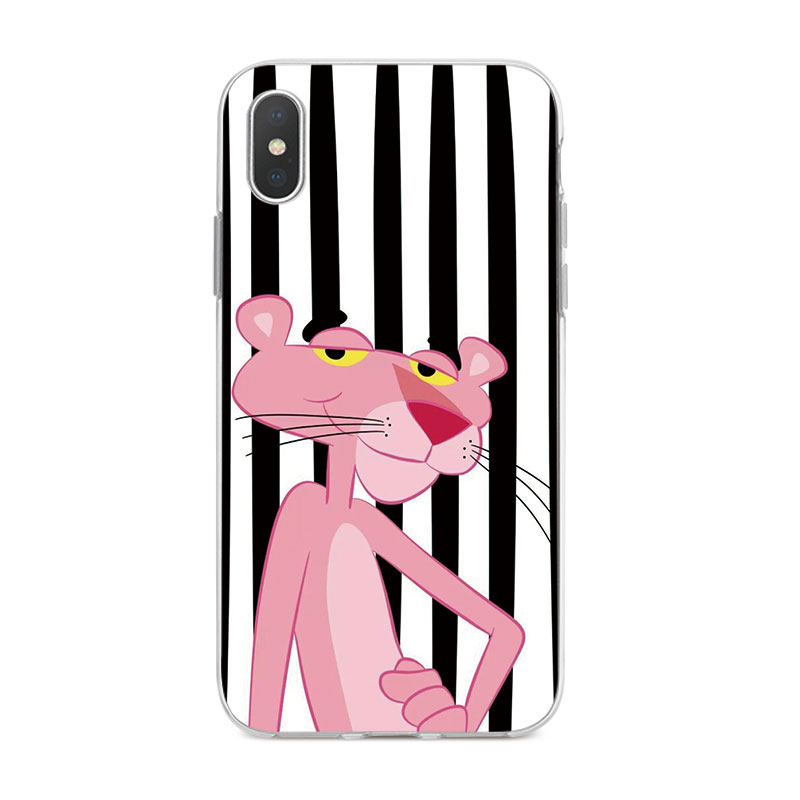 Ốp Lưng iPhone X 6 6s 6Plus 6s Plus 7 7Plus 8 8Plus 5 5s SE TPU mềm Case Báo Hồng
