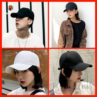 Mũ Lưỡi Trai Unisex - Nón Lưỡi Trai Trơn Nam Nữ 2 Màu Đen Trắng LD33 | LandUnis