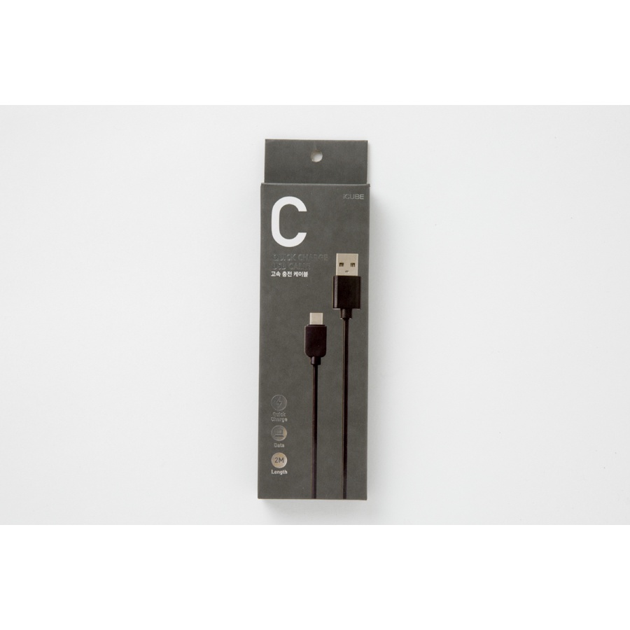 Cáp Sạc ARTBOX Hàn Quốc iCUBE Type-C Dài 2m Màu Đen