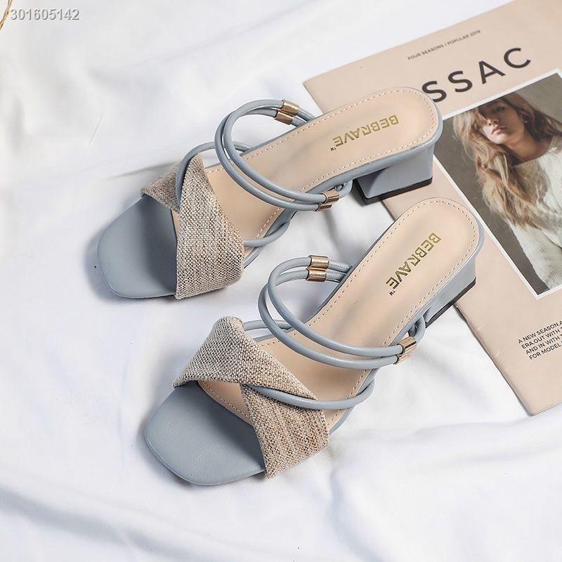 Xăng đan cao gót thời trang mùa hè dành cho nữ 2021