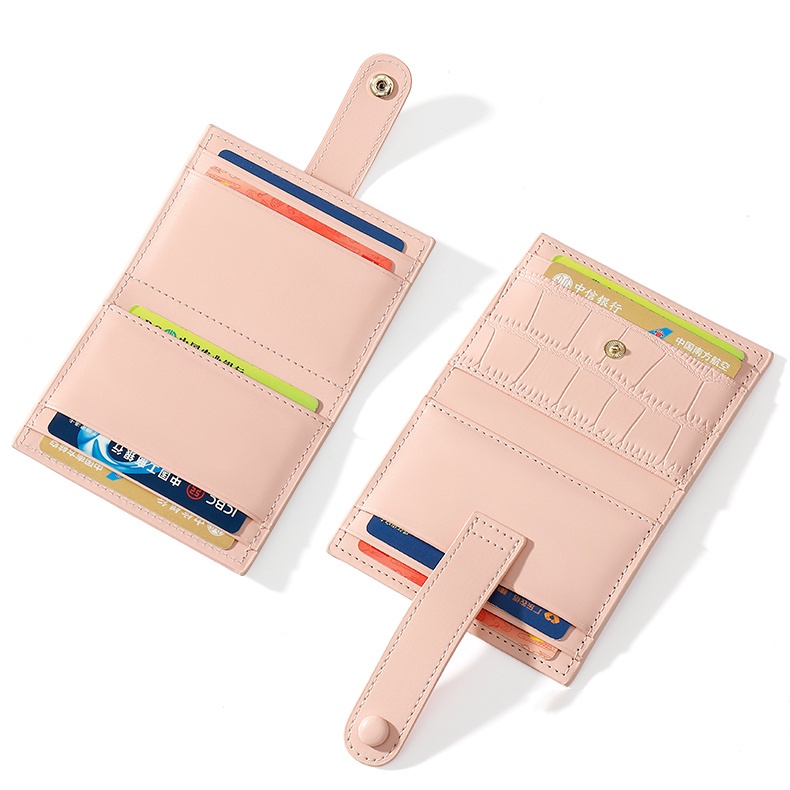 Ví ngắn PIERRE LOUES đựng thẻ/ tiền xu có khóa kéo họa tiết vân đá thời trang