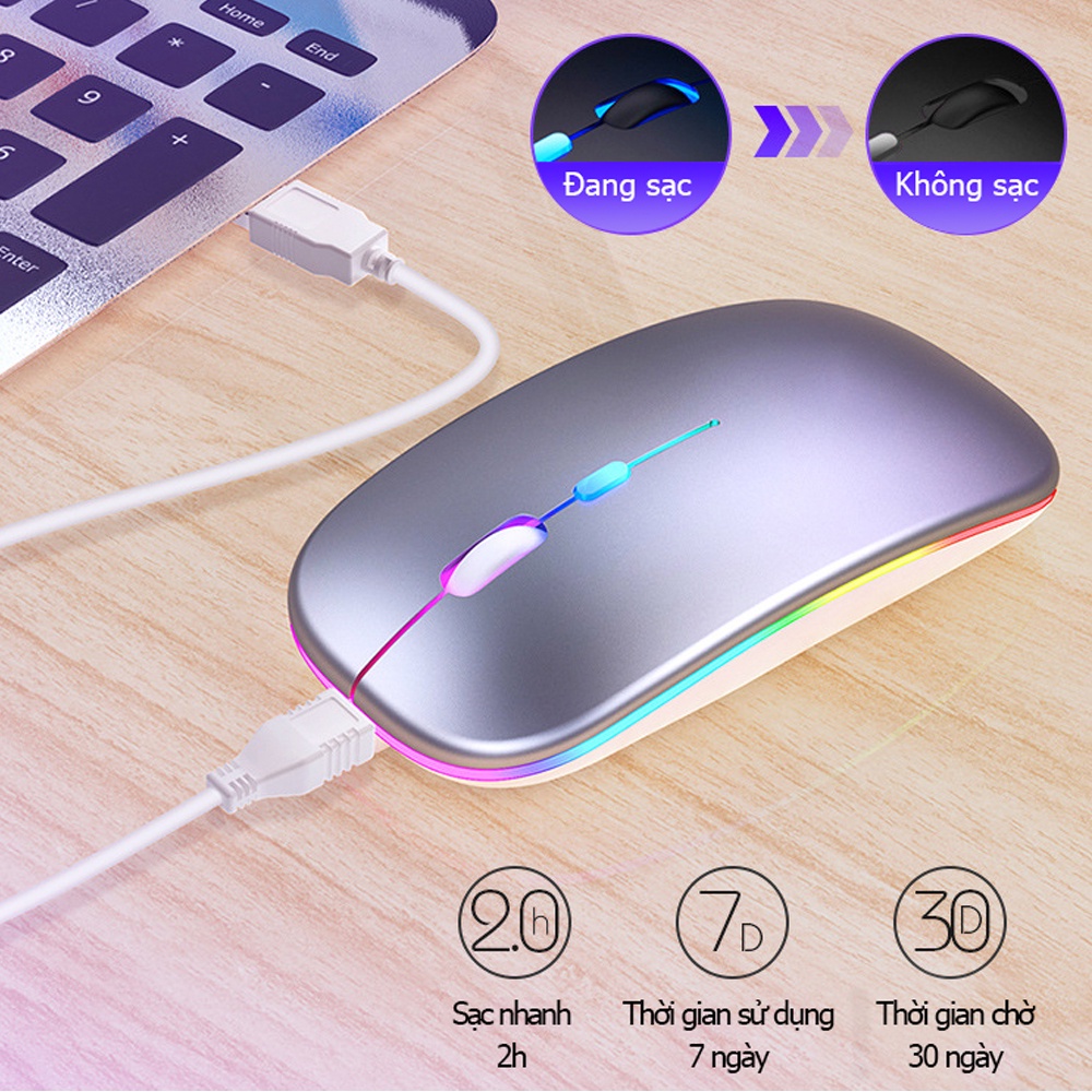 Chuột Không Dây ESPORTS A2 Pin Siêu Bền, Sạc Điện, Click Không Gây Tiếng Ồn