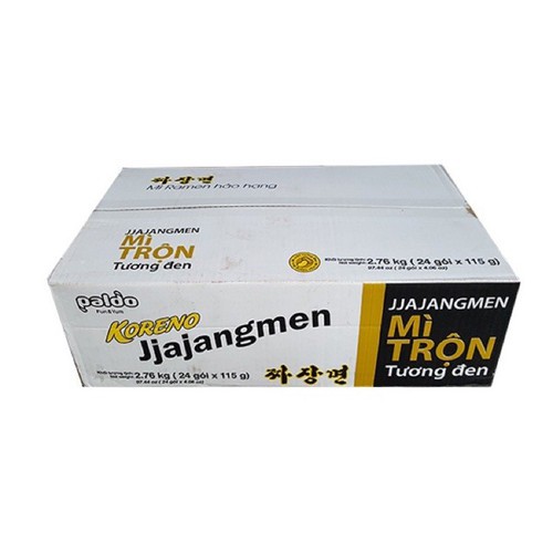 Thùng Mì Trộn Tương Đen Paldo Koreno Jjajangmen Gói 115g x 24 gói