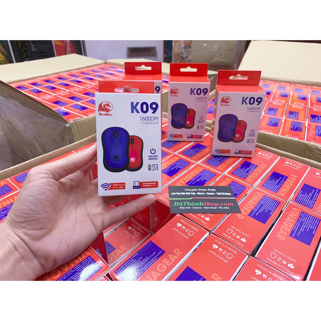 Chuột Vinagear K09 không dây- có công tắc tắt / bật- chính hãng | BigBuy360 - bigbuy360.vn