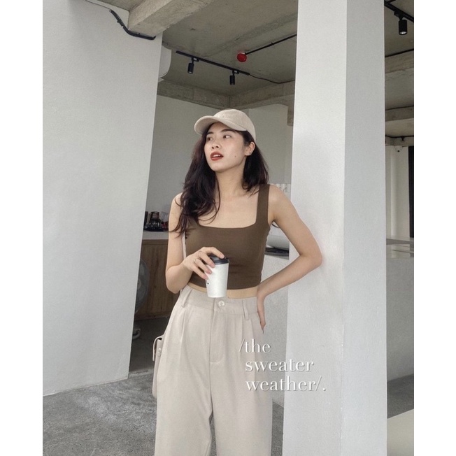 Áo Croptop 3 Màu kèm mút Ngực
