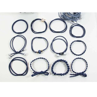 Sét 12 dây buộc tóc Hàn Quốc, chun cột tóc thời trang