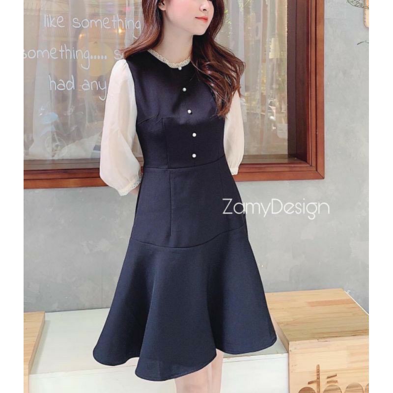 💥sỉ 💥váy xòe tay voan lỡ có khóa cho con ti sml 40.60kg