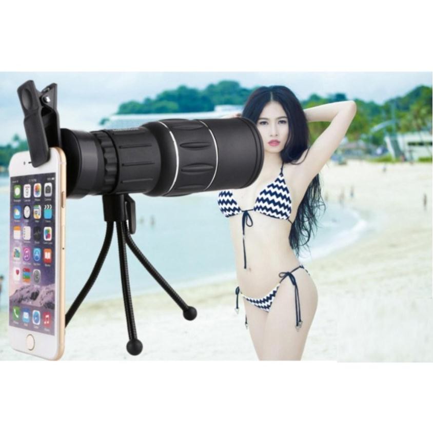 [FREE SHIP]    Ống nhòm một mắt Bushnell 16x52 siêu nét ⭐ hỗ trợ nhìn và chụp ảnh từ xa ⭐ tặng kèm phụ kiện (CTV)