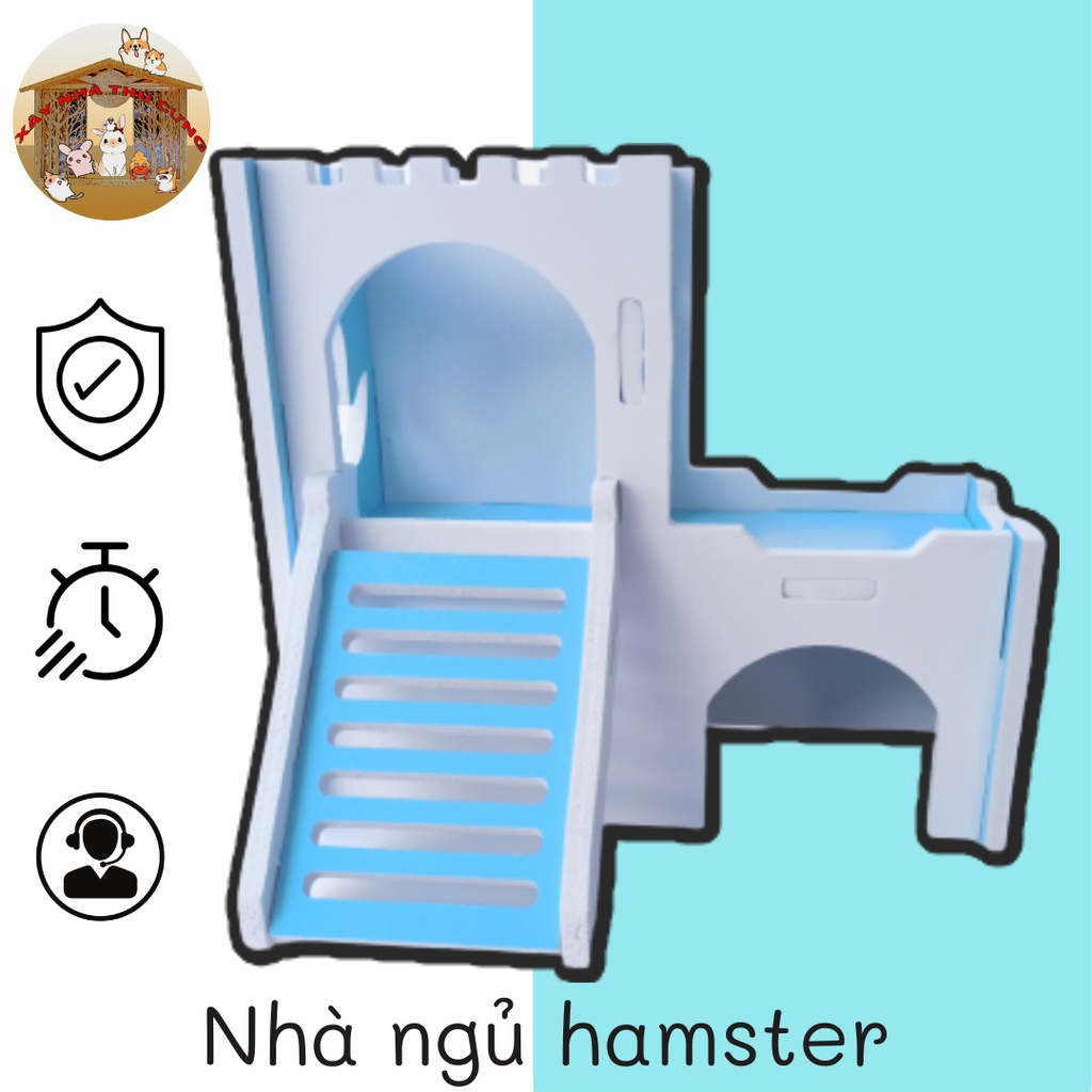 Nhà ngủ lâu đài cho hamster kích thước 16x14x14cm - XNTC17