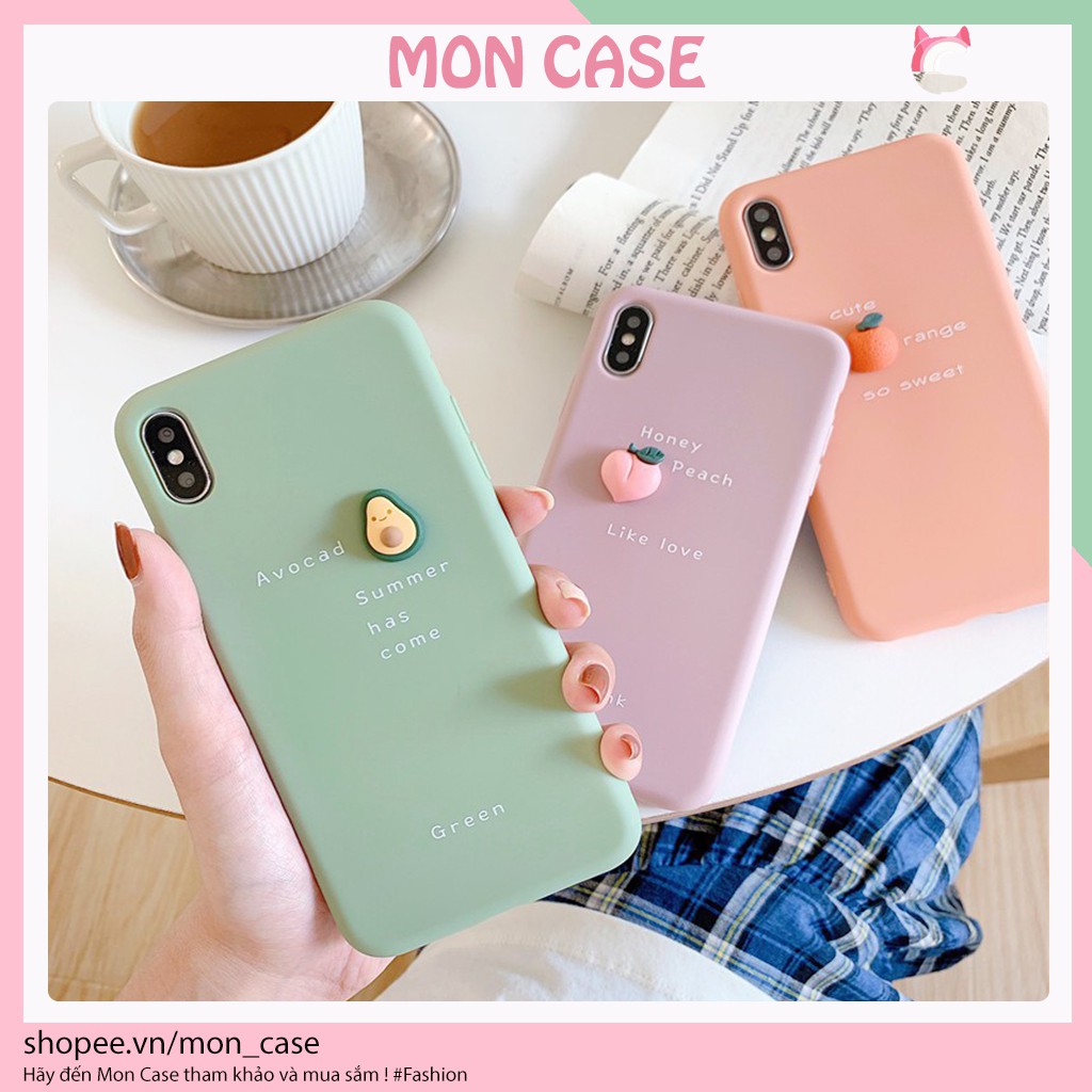 ốp lưng iphone - case iphone Trái Cây tí hon3D 5/5s/6/6plus/6s/6splus/7/7plus/8/8plus/x/xs/11/12/pro/max/plus/promax/Mon