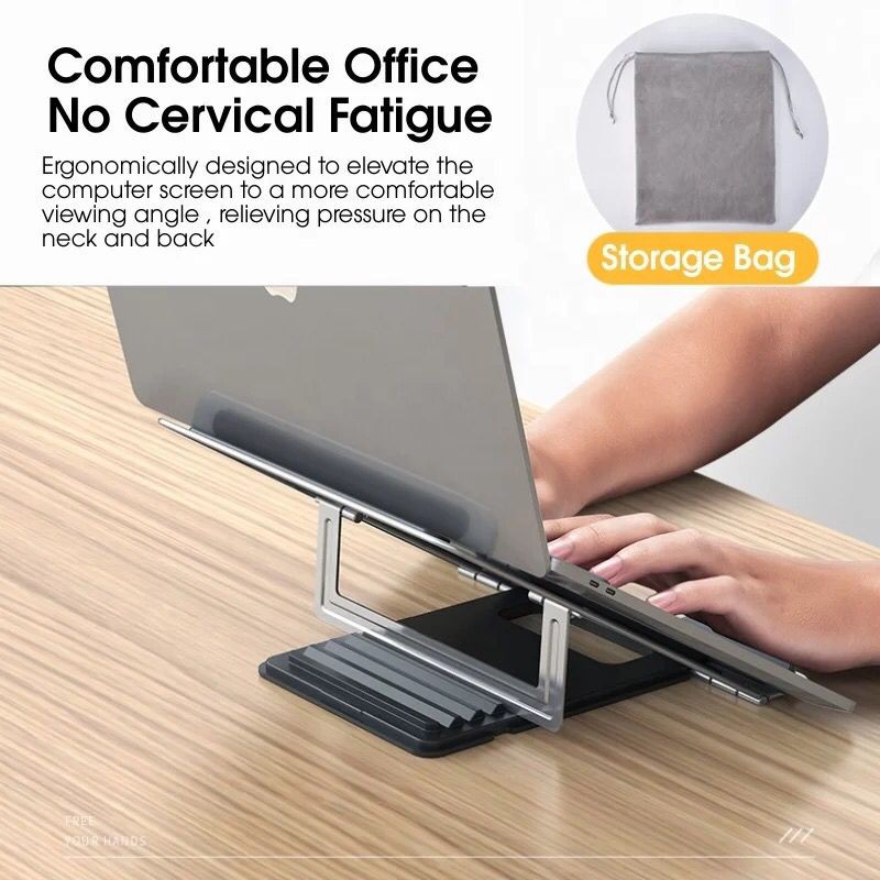 Giá Đỡ Laptop / Notebook 4 Ngăn Bằng Hợp Kim Nhôm Tản Nhiệt Độ Cao | BigBuy360 - bigbuy360.vn