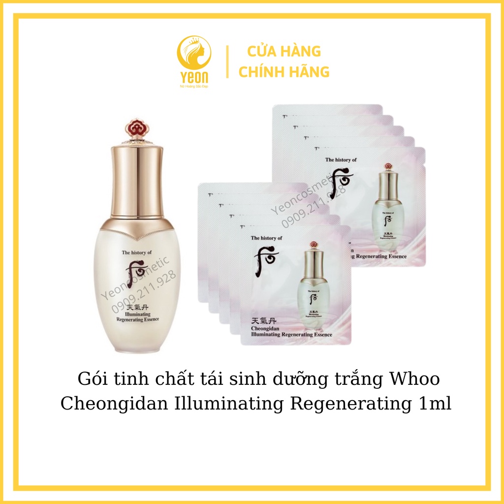 💥CHÍNH HÃNG💥 Combo 10 gói tinh chất tái sinh dưỡng trắng Whoo Cheongidan Illuminating Regenerating