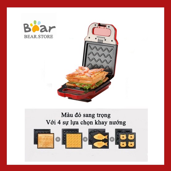 Máy Kẹp Nướng Bánh Mì Mini TORSOM, Ép Sandwich, Rán Trứng, Làm Đồ Ăn Sáng, Nướng Thịt 2 Mặt Đa Năng