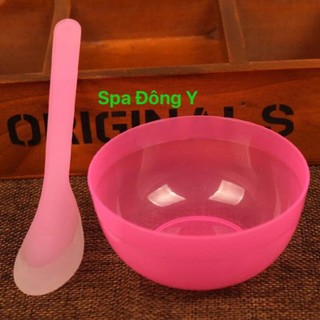 Free Ship [NHỰA CAO CẤP ĐẬP KHÔNG VỠ] Bát trộn mặt nạ + thìa, bát trộn cao cấp, bát trộn spa hàng chuẩn công ty