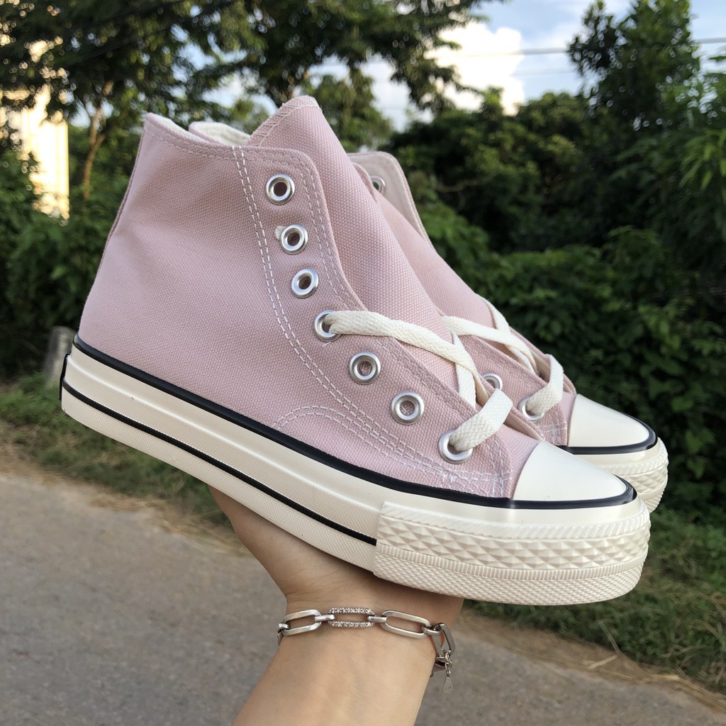 Giày cổ cao cổ thấp đế cao mũi bóng nhiều màu, giày ulzzang học sinh kiểu dáng Hàn Quốc | BigBuy360 - bigbuy360.vn