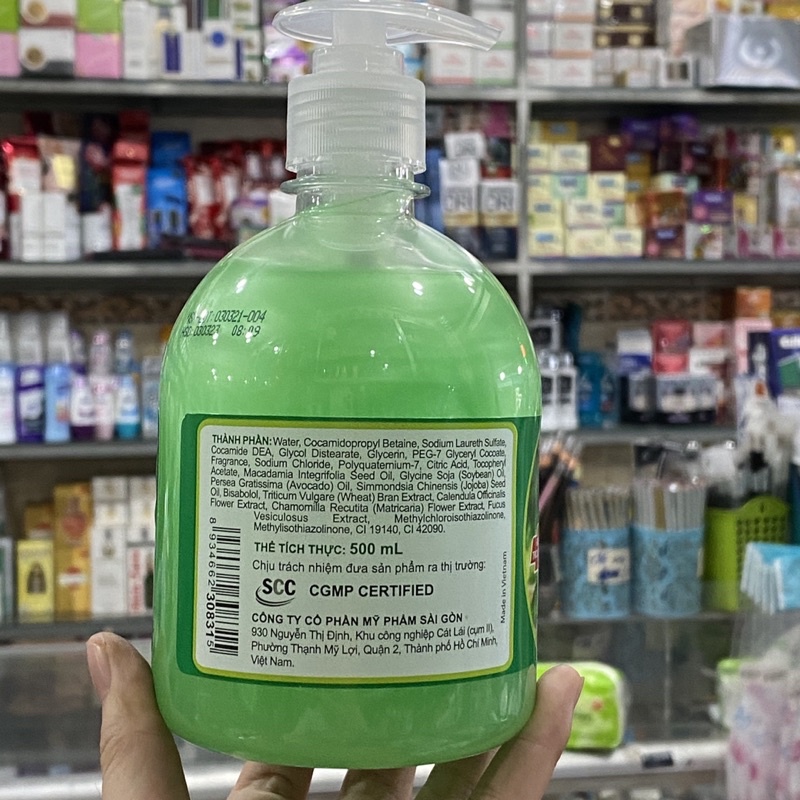 Nước rửa tay Kleen hương trà xanh chai 500ml