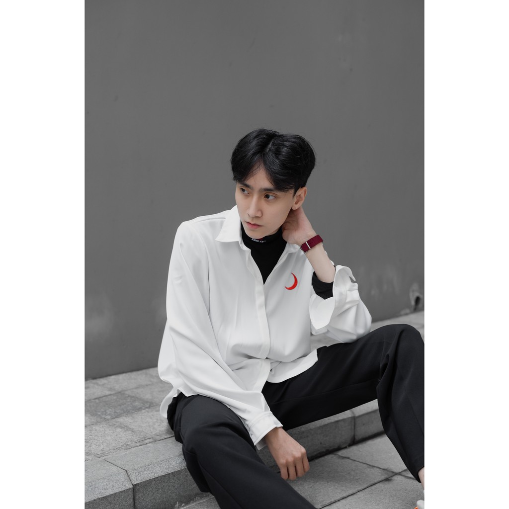 Áo sơ mi tay dài BLOODMOON SHIRT (Trắng) - ZUNEZ