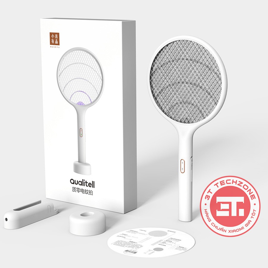 Vợt muỗi Qualitell Xiaomi Youpin kiêm đèn bắt muỗi tiện dụng - pin sạc dung lượng lớn - siêu bền - có móc treo tường