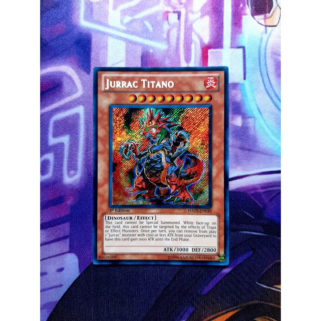 Thẻ Bài Mint90 Yugioh Monster  Jurrac Titano - HA03-EN039 - Secret Rare