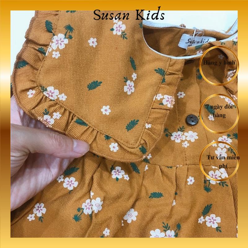 Váy nhung tăm cho bé gái