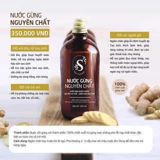 Nước gừng nguyên chất Samnatural