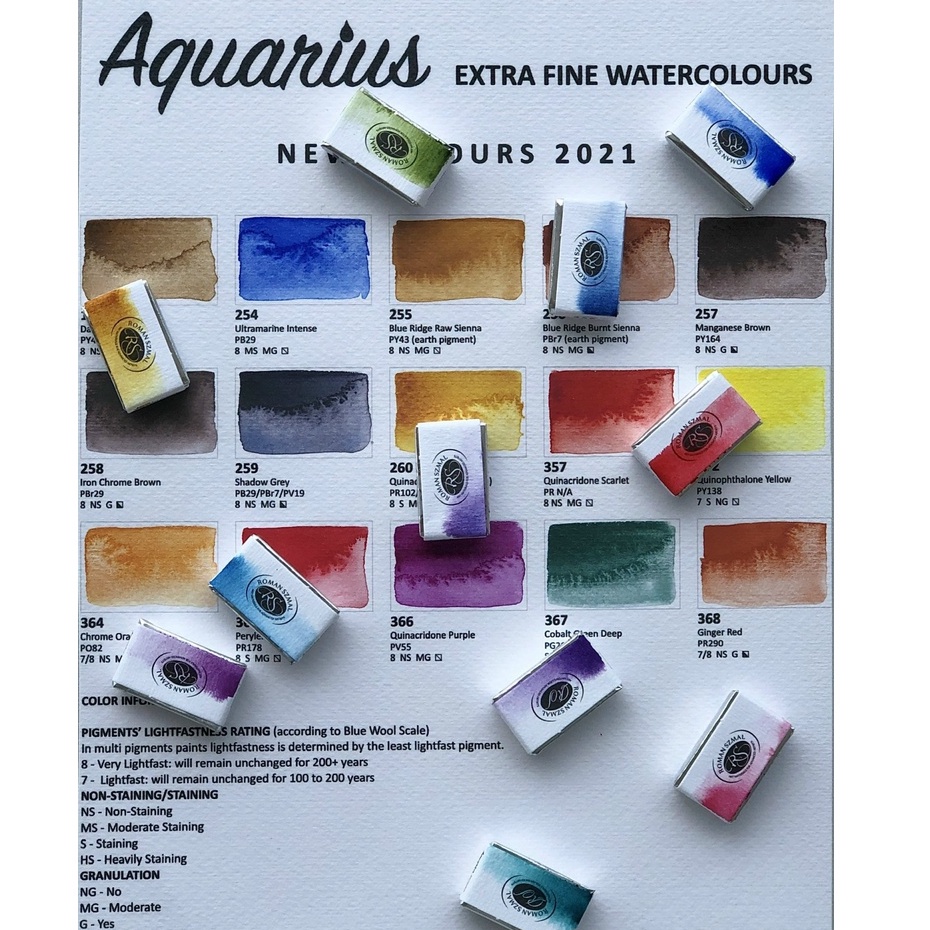 [Roman Szmal] Roman Aquarius Màu nước dạng nén full pan (301-415)