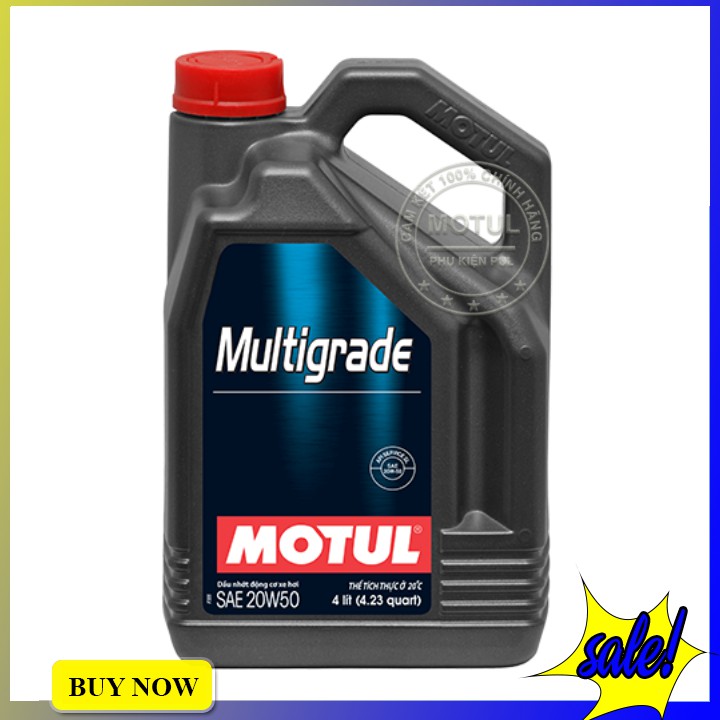 Dầu Nhớt Xe Hơi Motul Multigrade 20W50 Bình 4 Lít Hàng Chính Hãng Check Code