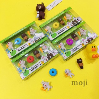 Set 4 cục tẩy Line friends