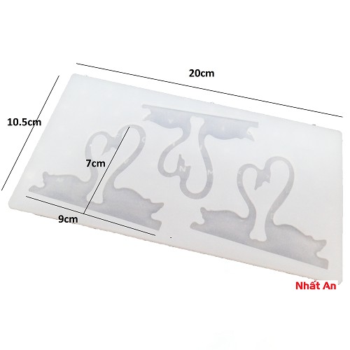 Khuôn silicone đổ socola đôi chim thiên nga