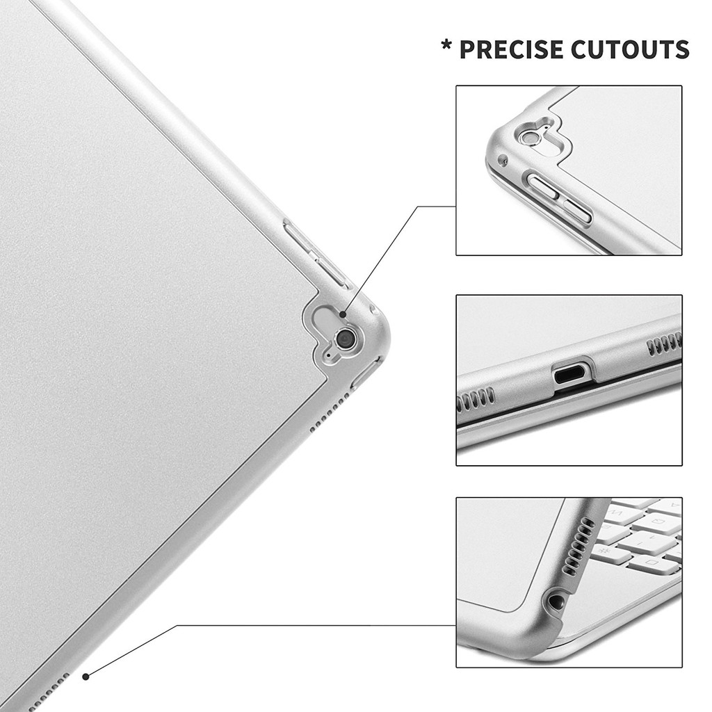 Bàn phím bluetooth cho iPad new 9.7 inch ABS kiêm ốp cao cấp cho ipad air Pro 9.7 inch | BigBuy360 - bigbuy360.vn