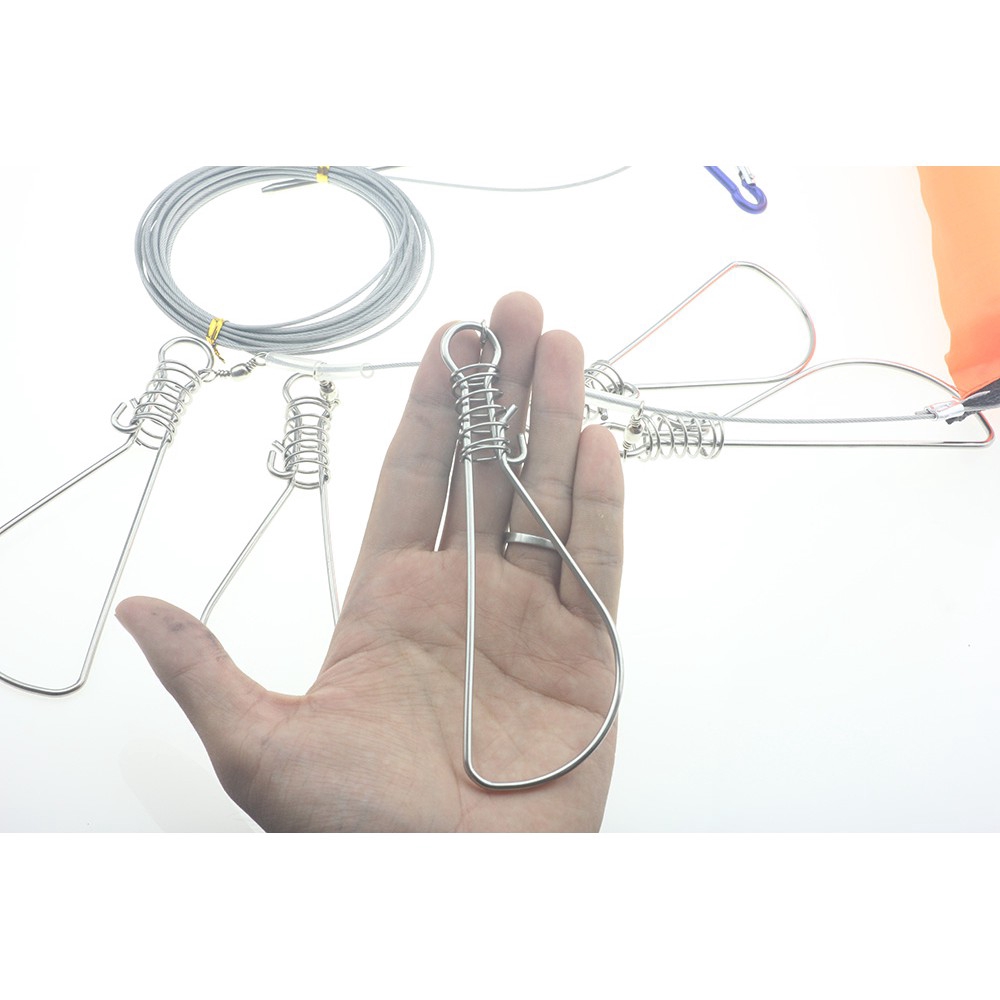 Cuộn Dây Câu Cá 5 Móc Bằng Thép Không Gỉ 6m