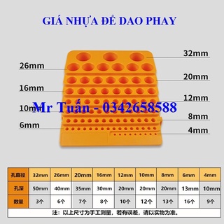 Khay nhựa để dao phay